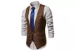 Men's V-neck Design Waistcoat  Fashion Jacket Vests Causal Suit Vest - Second Medium