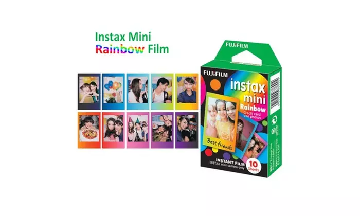 Fujifilm Instax Mini Rainbow Film - 10 Exposures - Second Medium