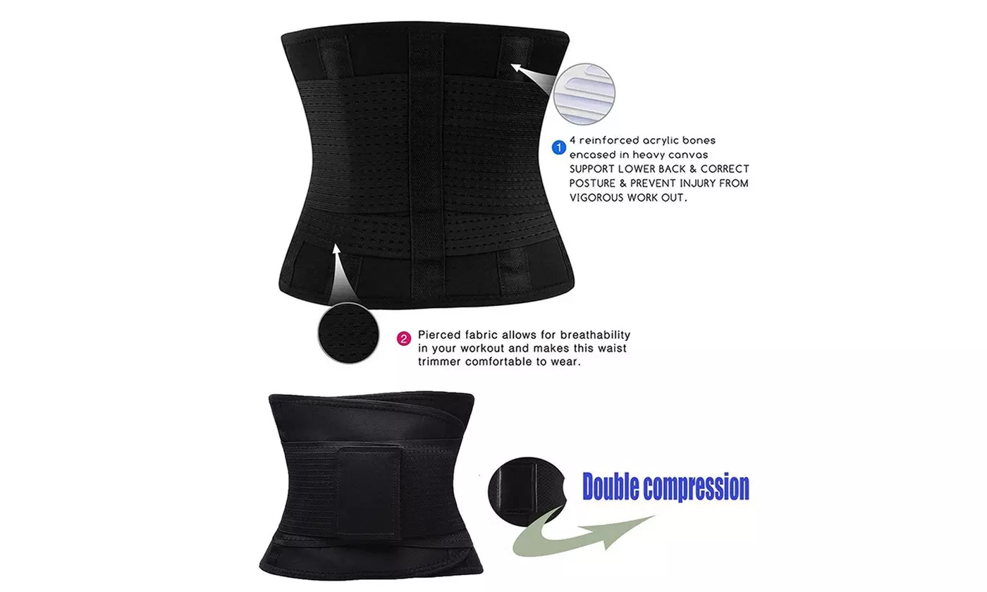 Waist Trainer Belt Body Shaper Wrap Trimmer Slimmer Compression Weight Loss - Second Medium
