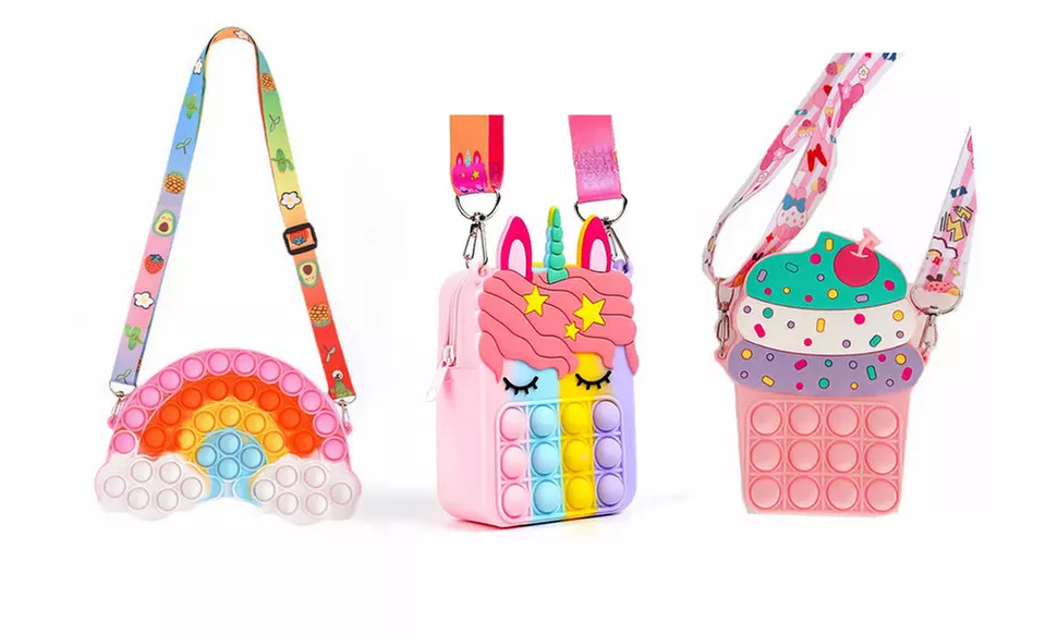 Purse for Kids Coins Bag Fidget Toy Pack Pop Shoulder Mini Cross Body Purse - Primary Image