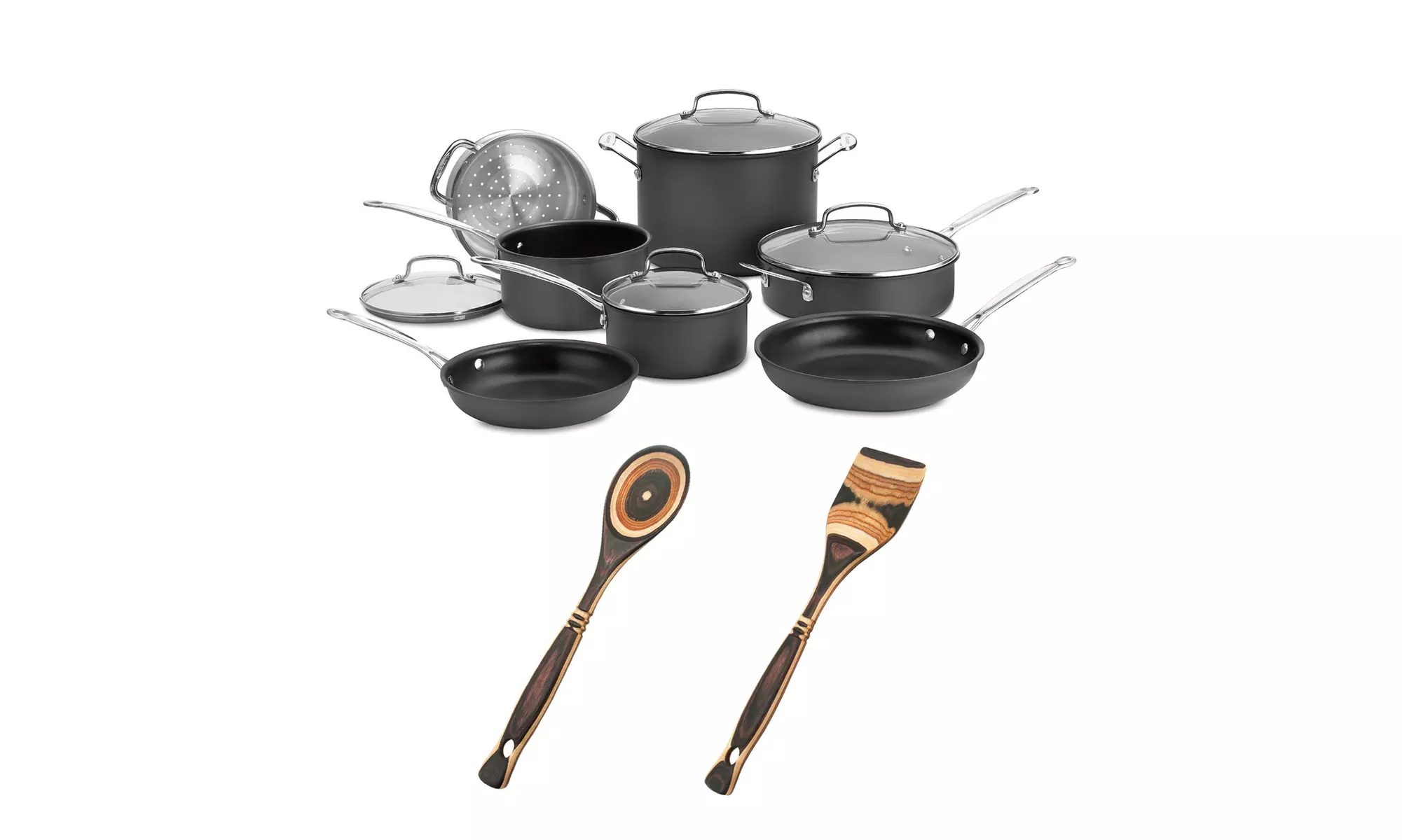 Cuisinart Chefs Classic Nonstick Hard-Anodized 11-Piece Cookware Set Bundle - Primary Image