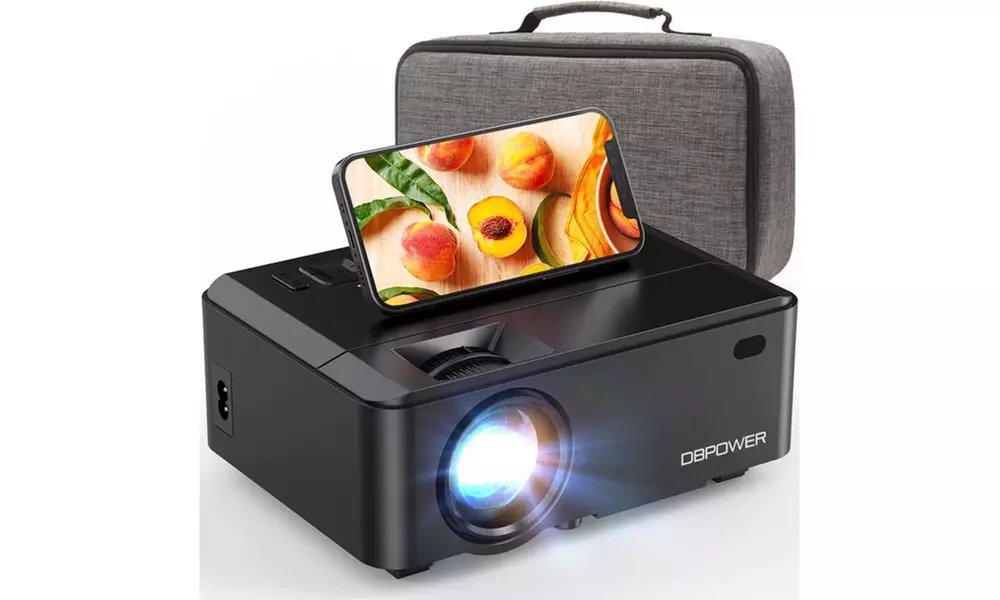 WiFi Mini Projector, 8000L HD Video Projector with Carrying Case - Primary Image