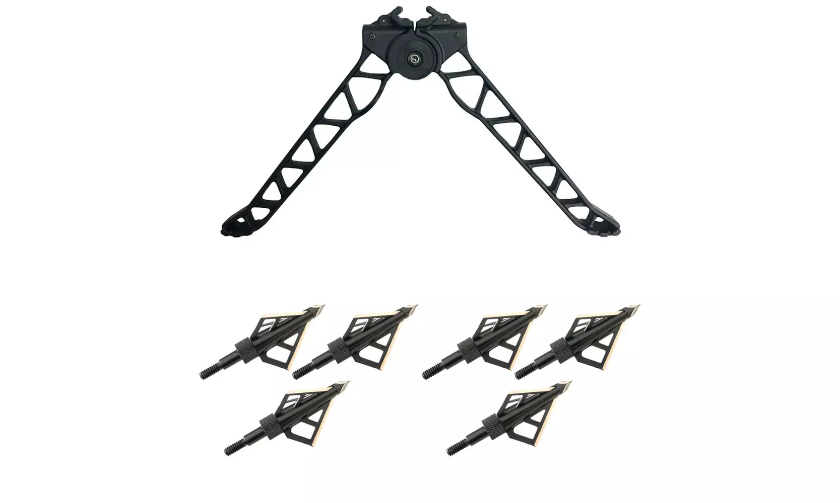 Ravin Crossbows TacHeads Quick-Detach Crossbow Bipod with HME Hunting Broadheads - Primary Image