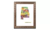 Marlene Watson 'Alabama State Map-1' Ornate Framed Art