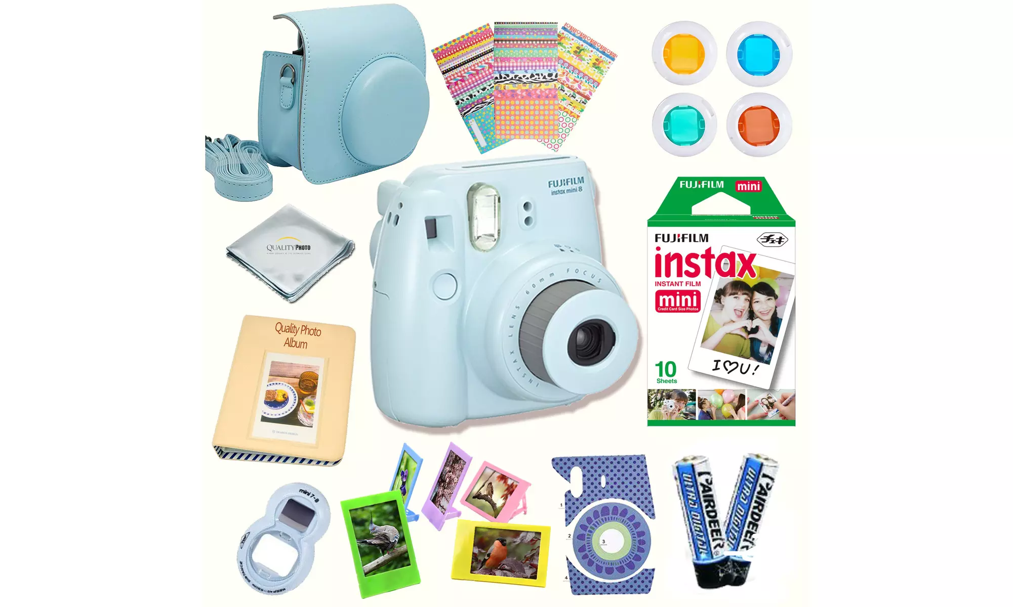 Fujifilm INSTAX Mini 8 Instant Camera plus Films plus Accessory Kit (10 PCS) - Primary Image
