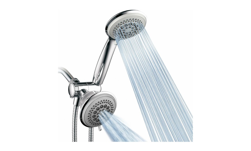 Coby 2-in-1 5 Function Chrome Shower Set w/ Adapter, 5ft Stainless ...