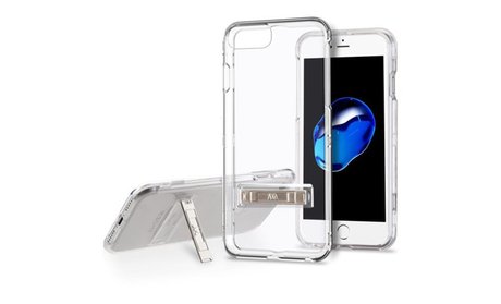 Insten Hard Dual Layer Crystal Silicone Case w/stand For iPhone 7/6/6s