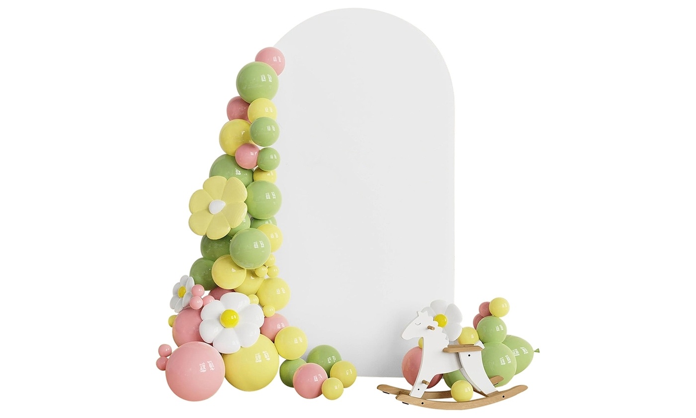 iMounTEK White Arch Backdrop Cover Double-Sided Background Stand - 3ft x 6ft