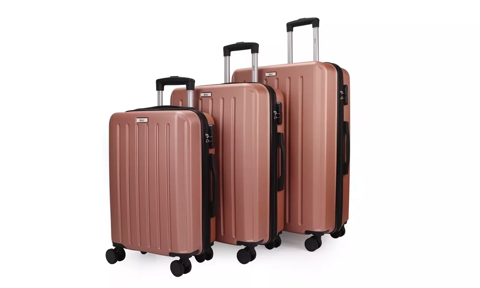 3-Piece Hardside Luggage Set with 360 Dual Spinner Wheels and Combo Lock
