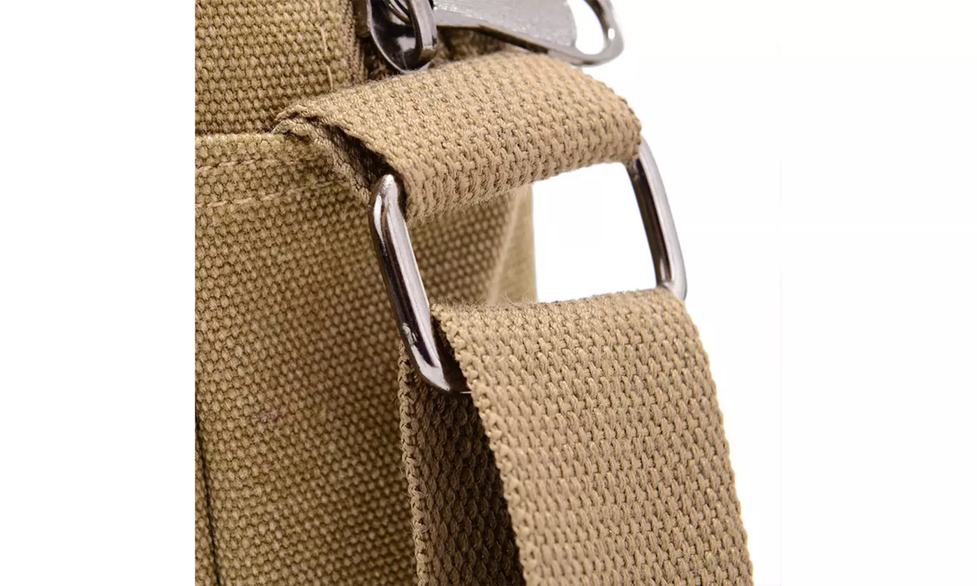 Mens Vintage Canvas Crossbody Bag School Satchel Messenger Shoulder Bag