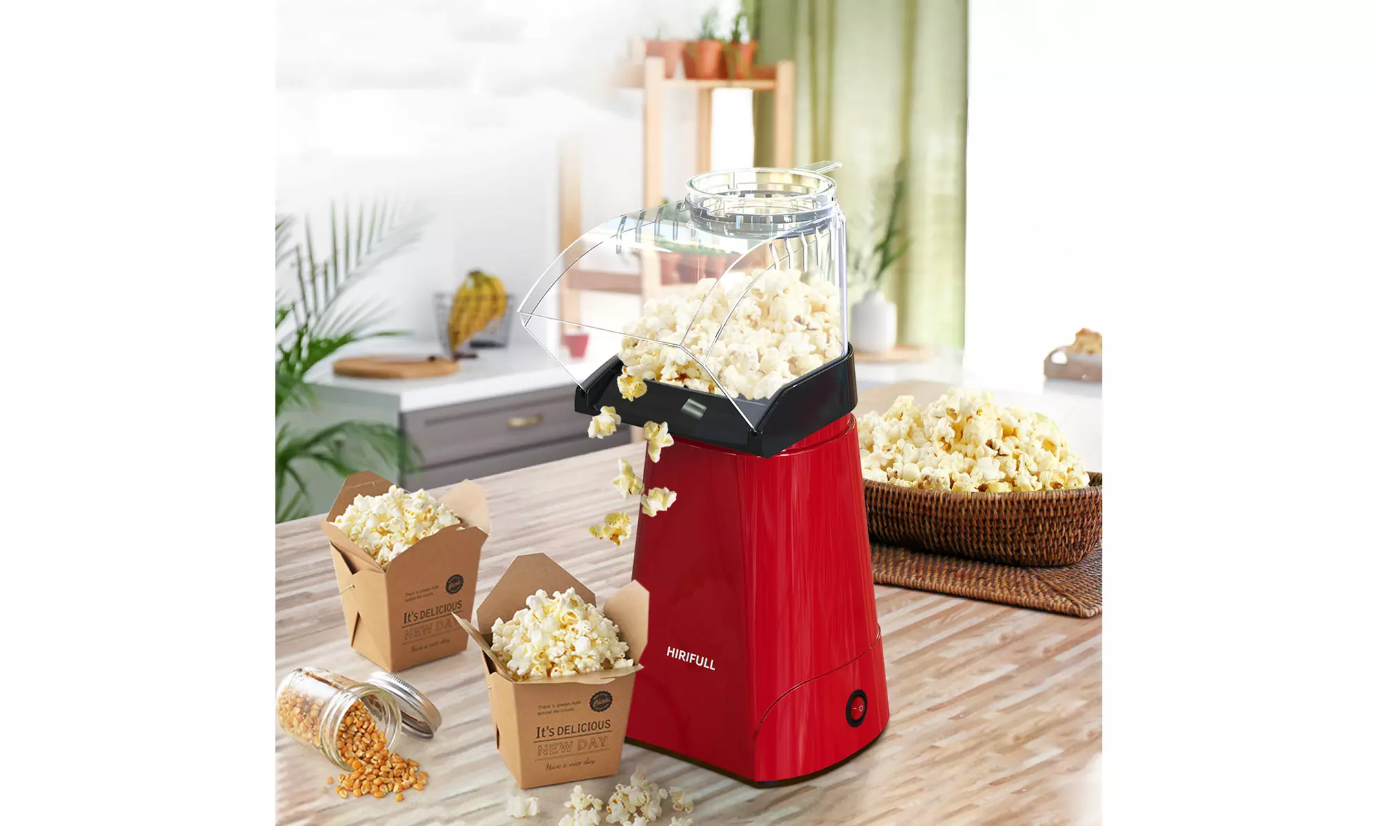 1200W Hot Air Popcorn Poppers Machine - Primary Image