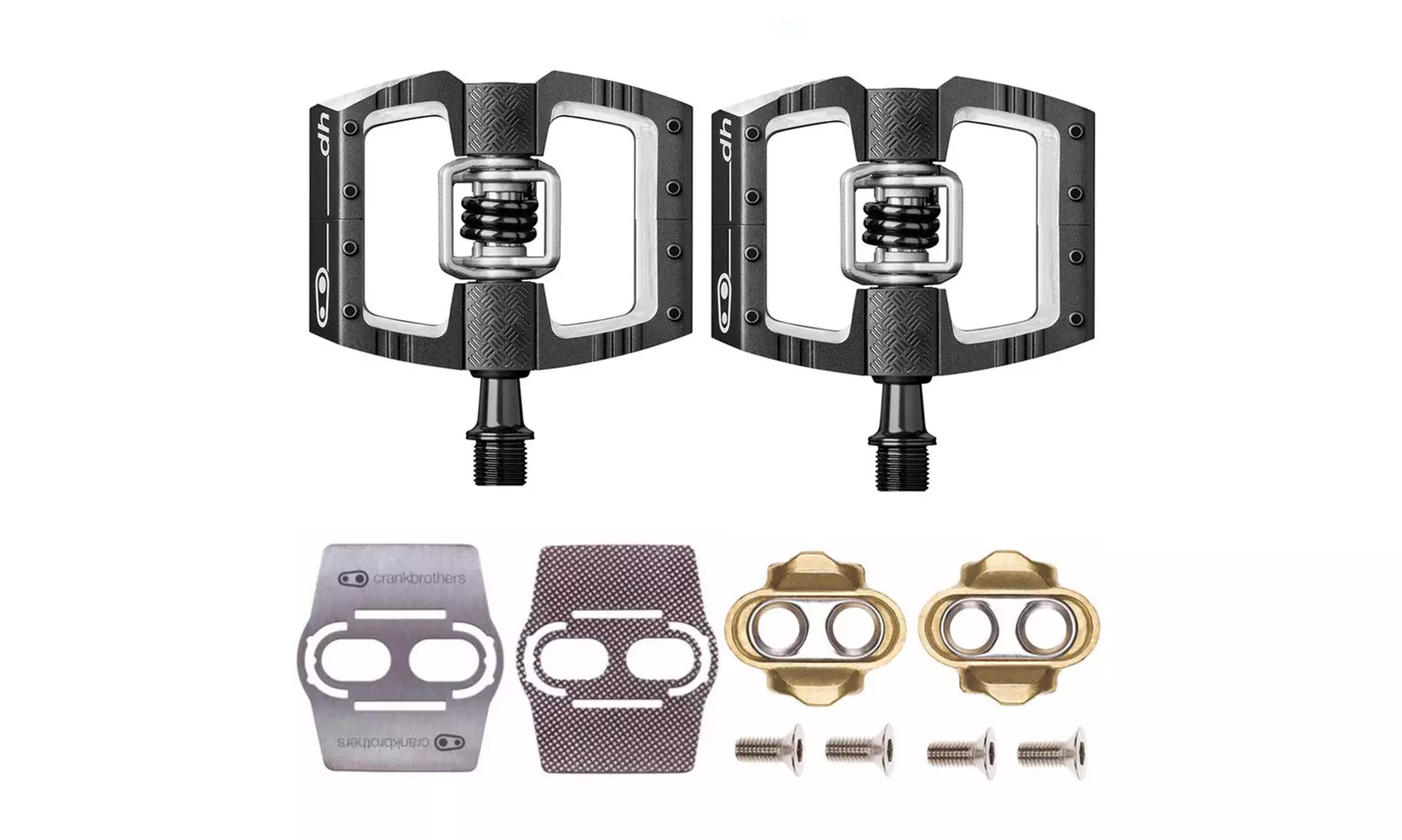 Crankbrothers Mallet Racing Bike Pedals (Black) with Cleats and Shoe Shields - Primary Image