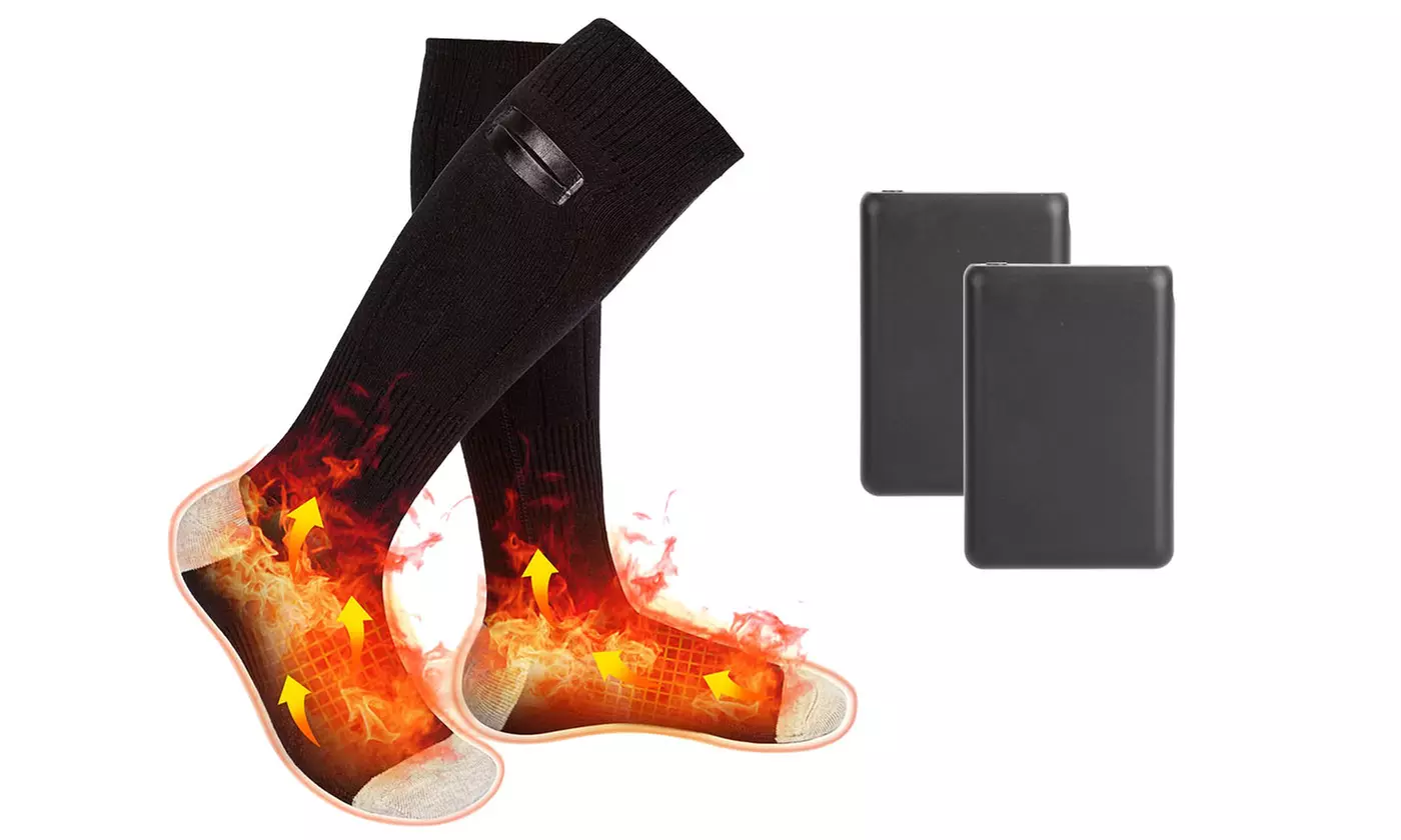 iMounTEK Thermal Battery-Powered Electric Heated Socks - Power Supply INCLUDED