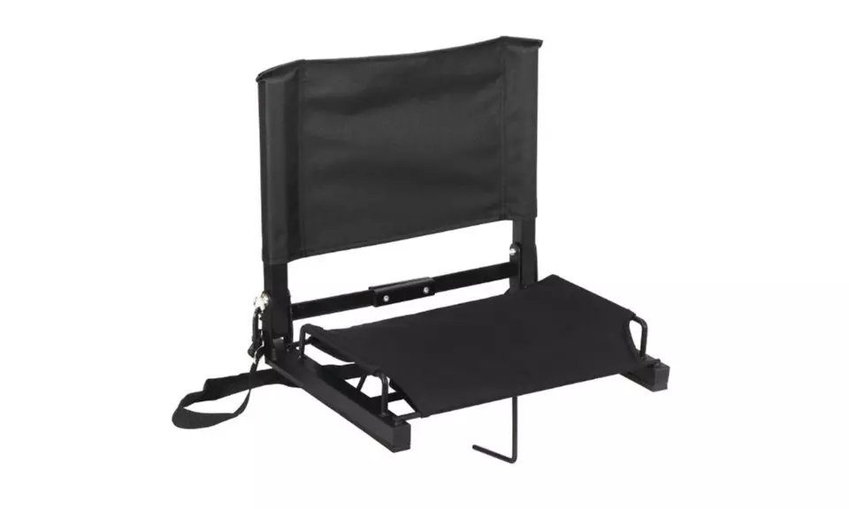Bleacher Stadium Seat Chair Competition Outdoor Portable W/ Hook For Stability - Primary Image