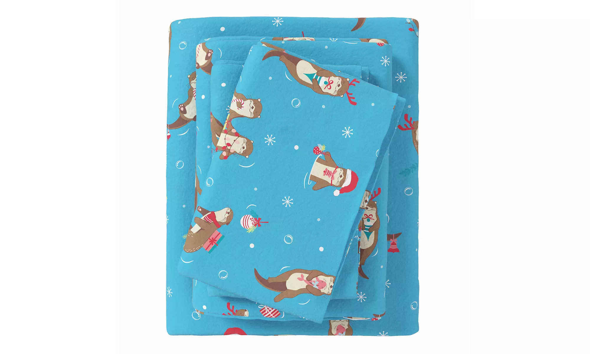Turkish Cotton Winter-Theme Flannel Sheets Set
