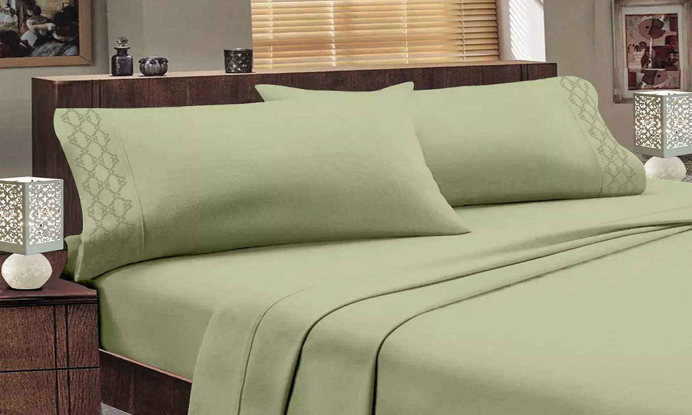 Home Sweet Home Extra Soft Deep Pocket Embroidered Sheet Set
