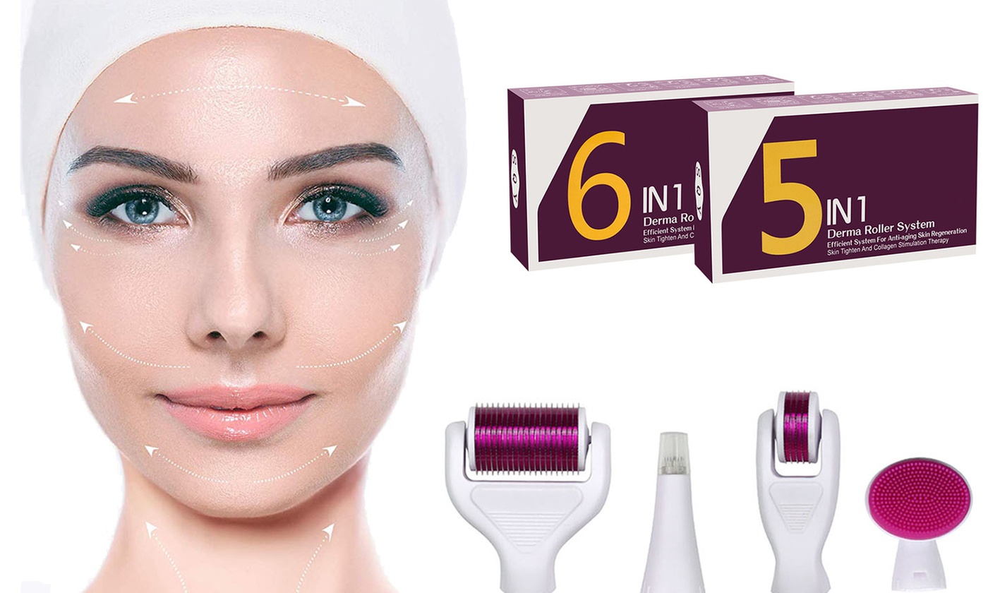 5/6 in 1 Derma Roller Microneedle Roller Kit for Face and Body Roller Kit 