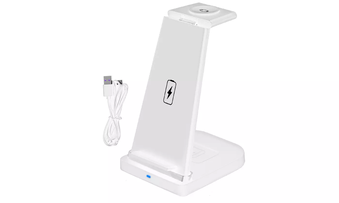 iNova 3-In-1 15W Qi Fast Wireless Charger Charging Station Charging Dock - Second Medium