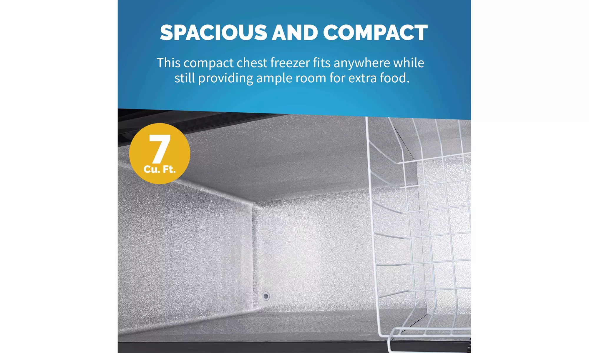 Newair 7 Cu. Ft. Compact Chest Freezer, Digital Temperature Control