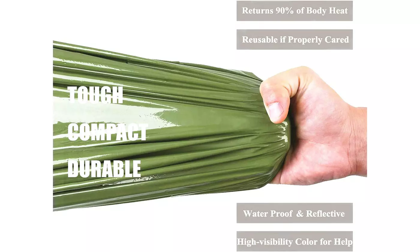 Emergency Blankets & Rain Poncho Hybrid Survival Gear and Equipment