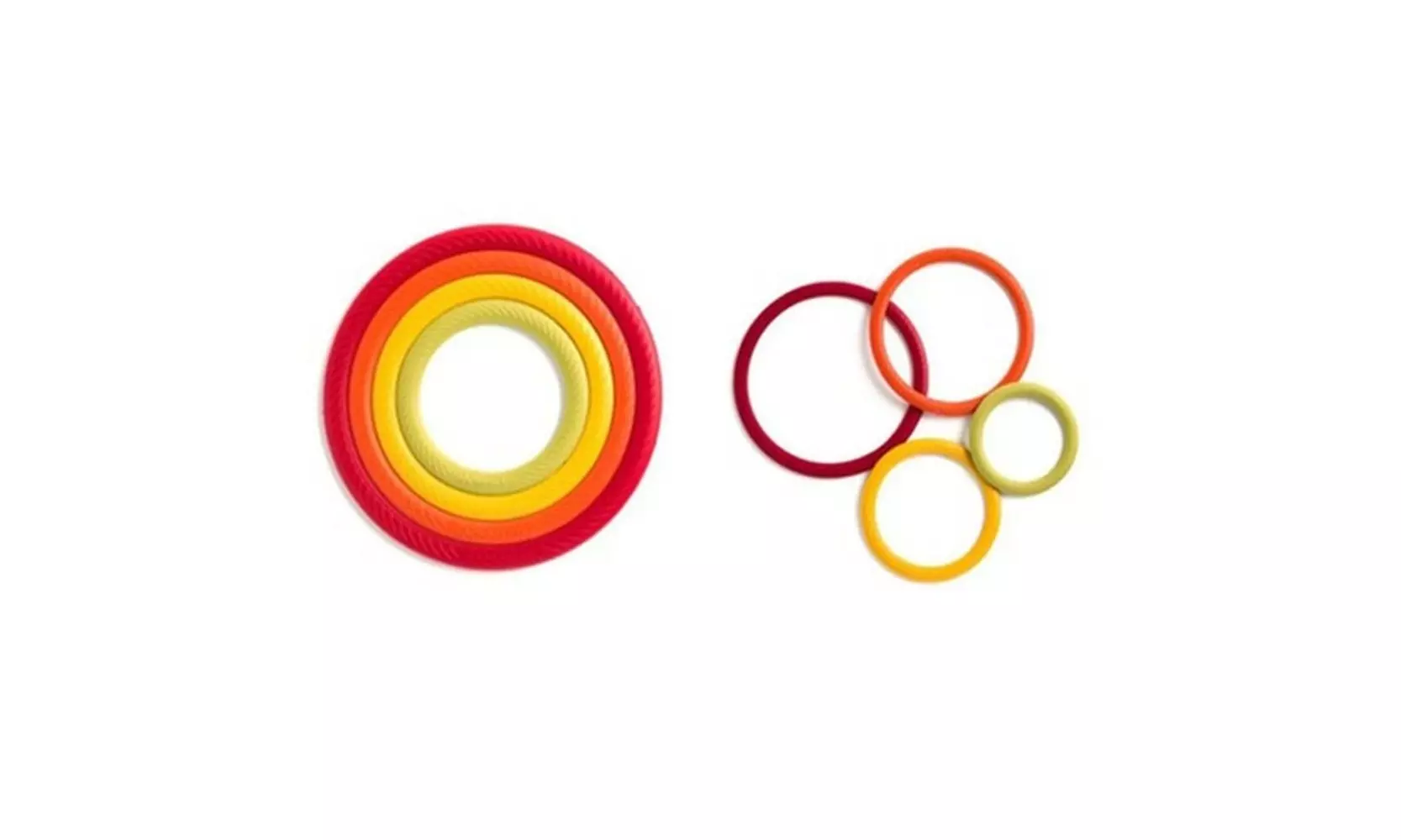 Non-slip Heat Resistant 4 Silicone Trivets Multi-color Circles  - Second Medium
