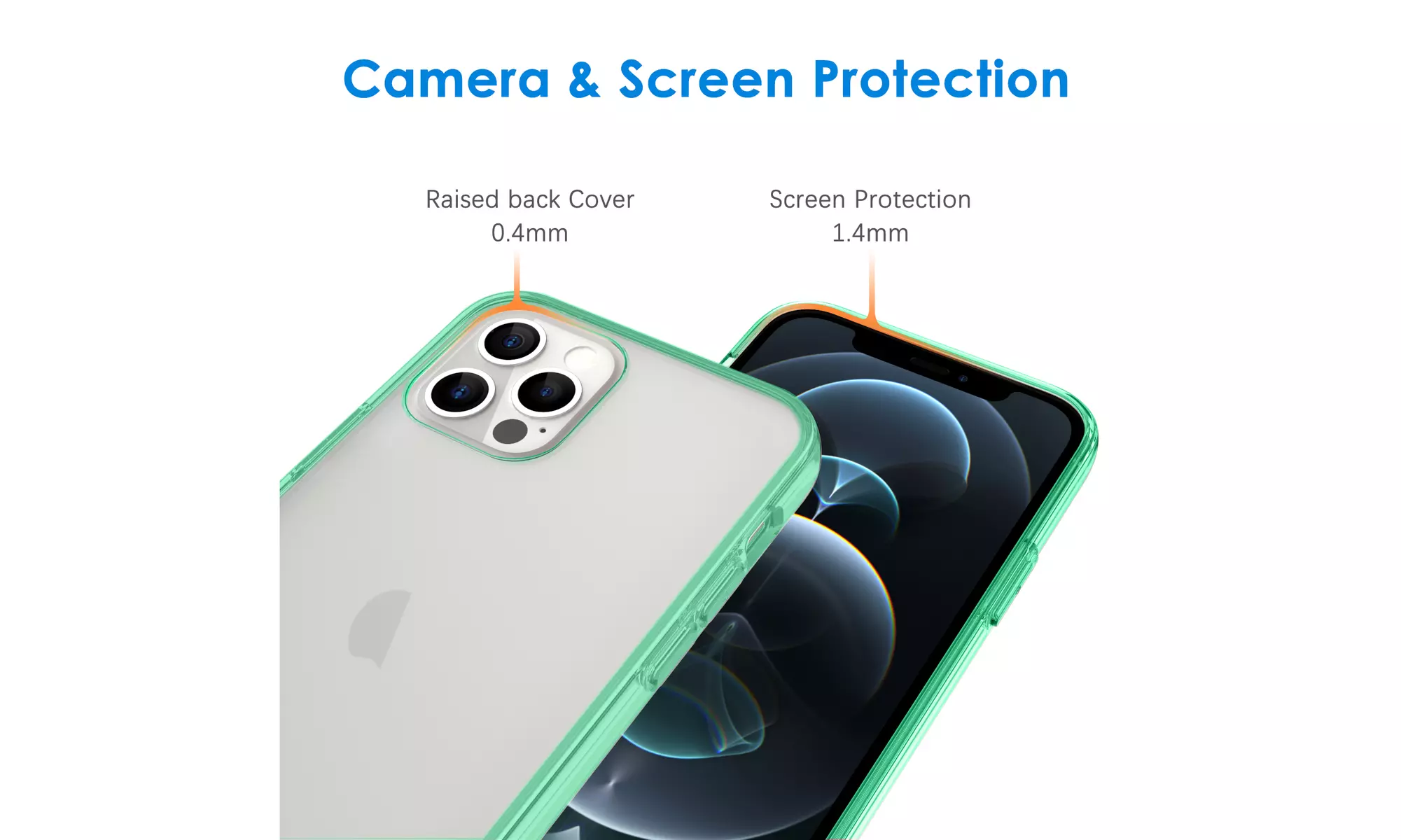 JETech Case for iPhone 12/12 Pro 6.1-Inch Shockproof Bumper Cover Clear Back