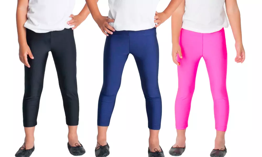 KIDDO Girls' Full-Length Seamless Leggings (3-Pack) - Primary Image
