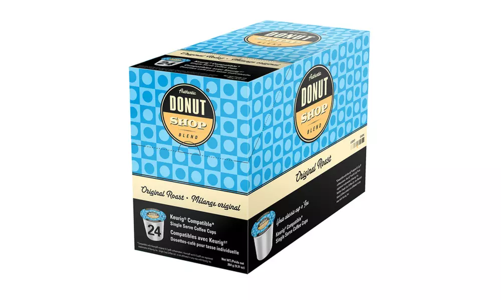 Authentic Donut Shop Blend Original Roast Coffee Single Serve Cups 48 or 96 Ct - Second Medium
