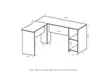 Furinno Indo L-Shaped Desk with Bookshelves, White - Second Medium