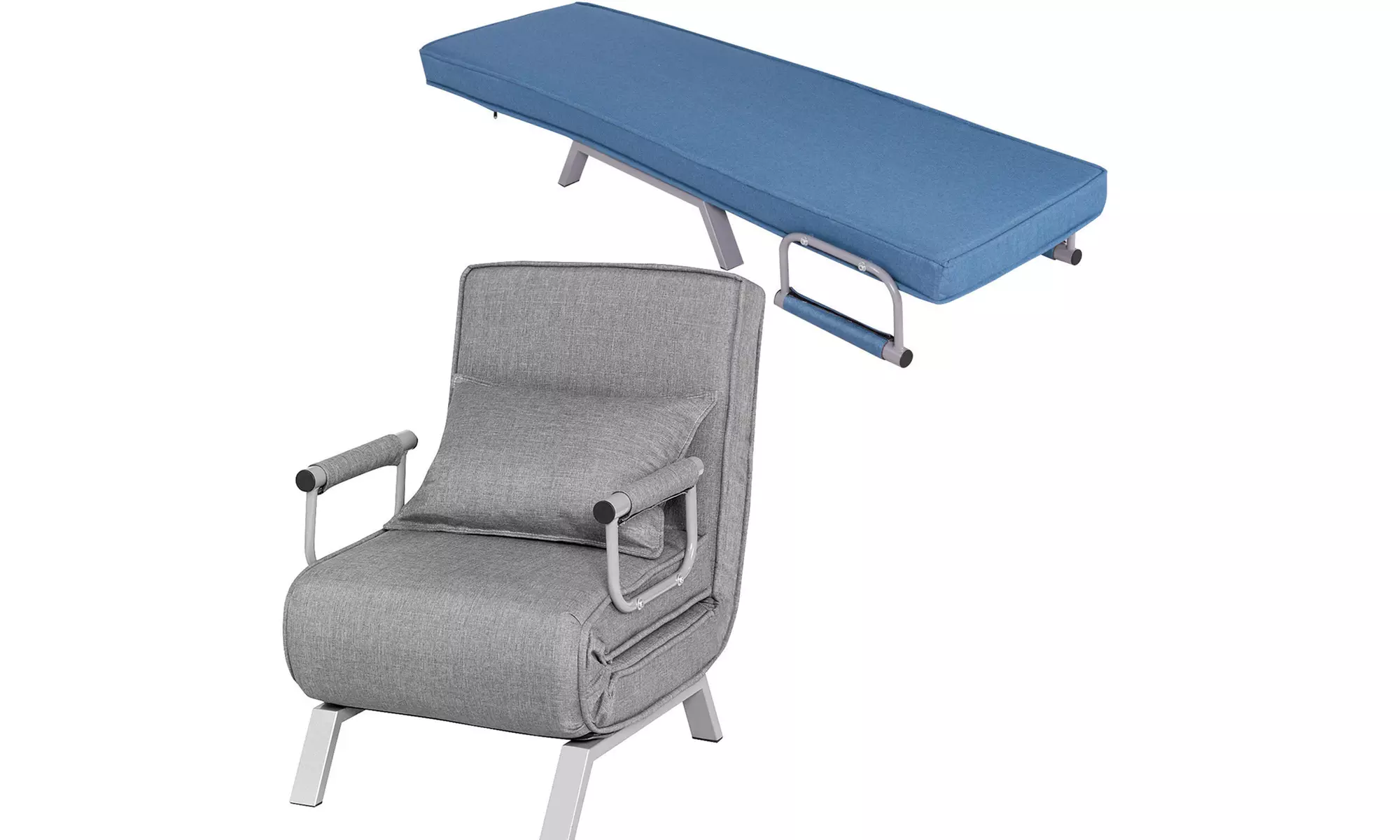 Costway Folding Sofa Bed Sleeper Convertible Armchair Lounge Couch 5 Position  - Primary Image