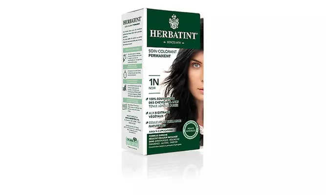 Herbatint Permanent Herbal Hair Color Gel, 1N Black, 4.56 Ounce - Primary Image