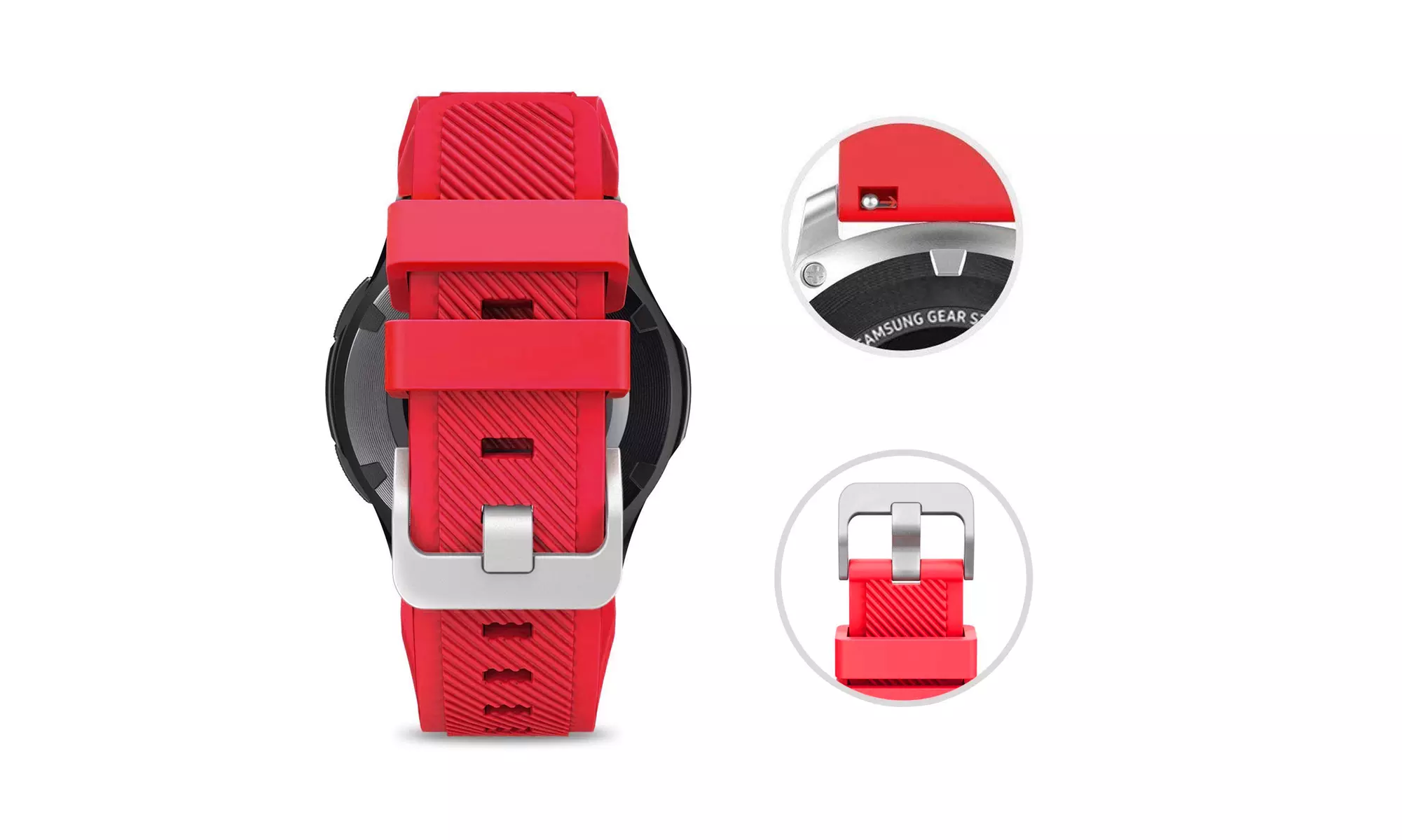 Sport Silicone Replacement Wrist Strap Watch Band For Samsung Gear S3 22mm - Primary Image
