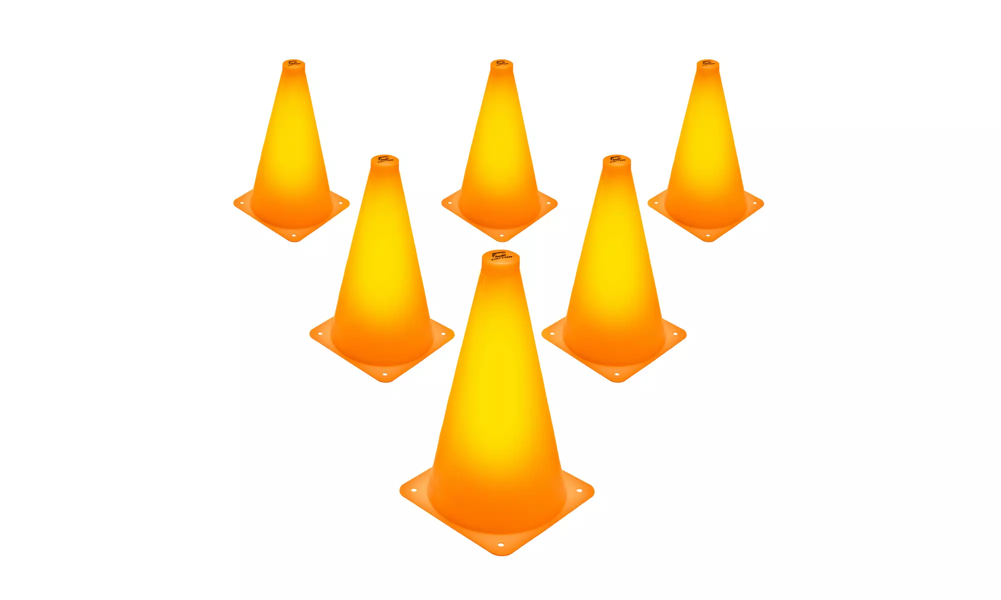 Cipton Illuminated LED Light Up Glow Cones, Training & Sports Cones, 6 Pack - Primary Image