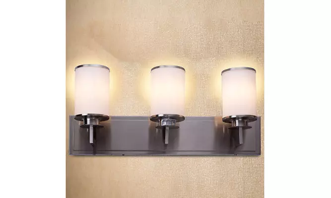  Costway 3-Light LED Vanity Fixture Nickel Wall Sconces Lighting Bathroom  