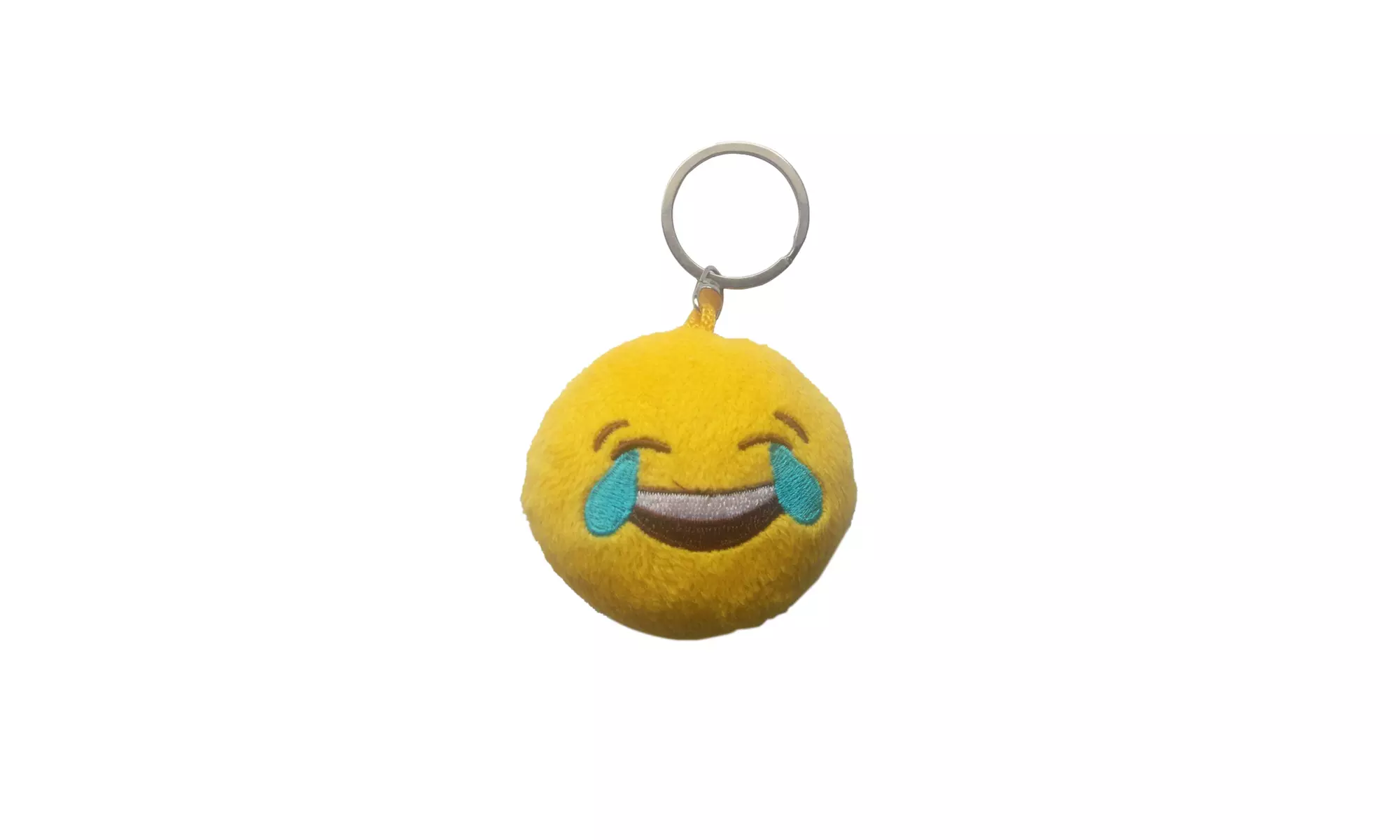 Plush Emoji Keychain - Heart Eyes, Throwing a Kiss, Sunglasses and Laughing Tear - Second Medium