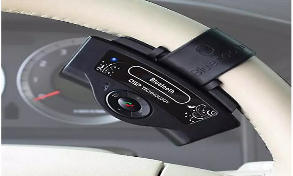 Hands Free Bluetooth Steering Wheel Car Kit with Charger - Second Medium
