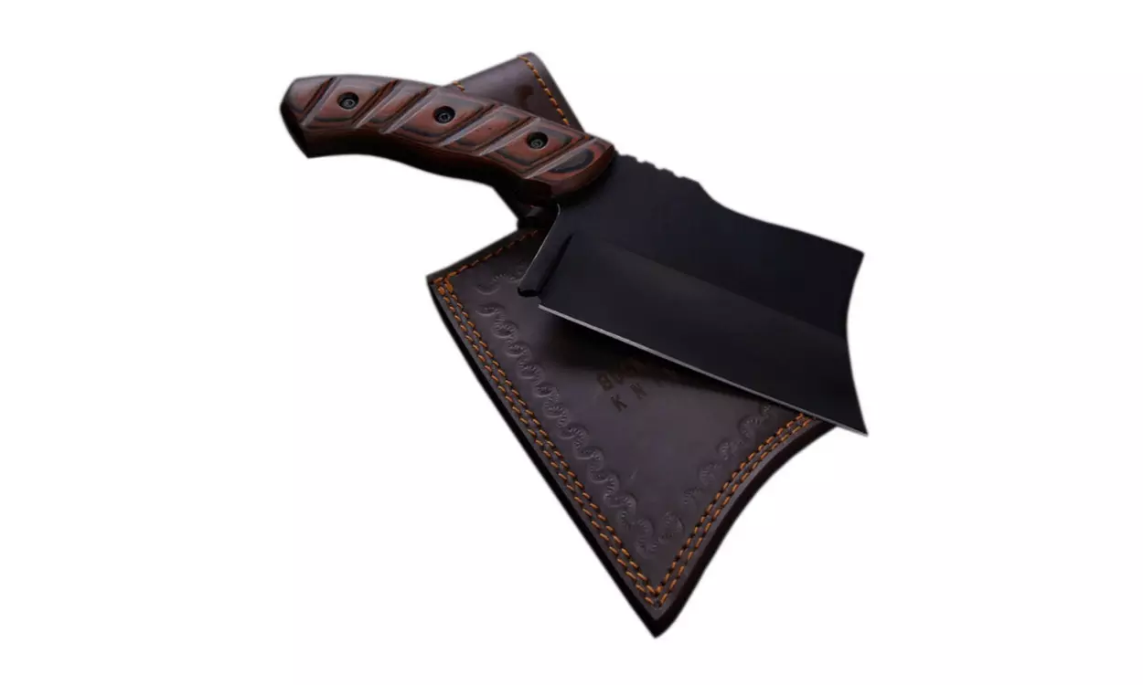 BNB Knives Tactical Chopper Knife and Smiths Diamond Combo Bench Stone - Second Medium