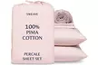 Sweave Percale Sheets King-100% Pima Cotton Sheets, Luxurious 500 Thread Count - Second Medium
