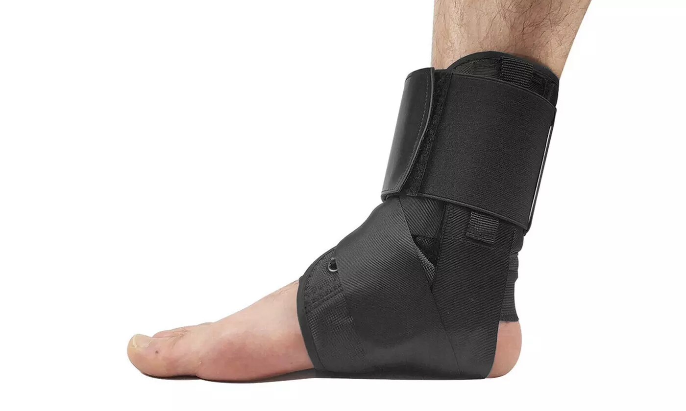 Ankle Brace Support Plantar Fasciitis Lace Up Stabilizer Sprain Wrap Pain Relief