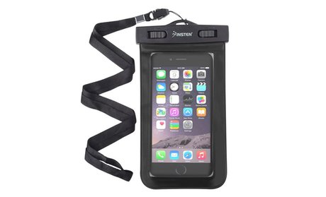 Insten Black Waterproof Bag Pouch with Lanyard for iPhone Samsung