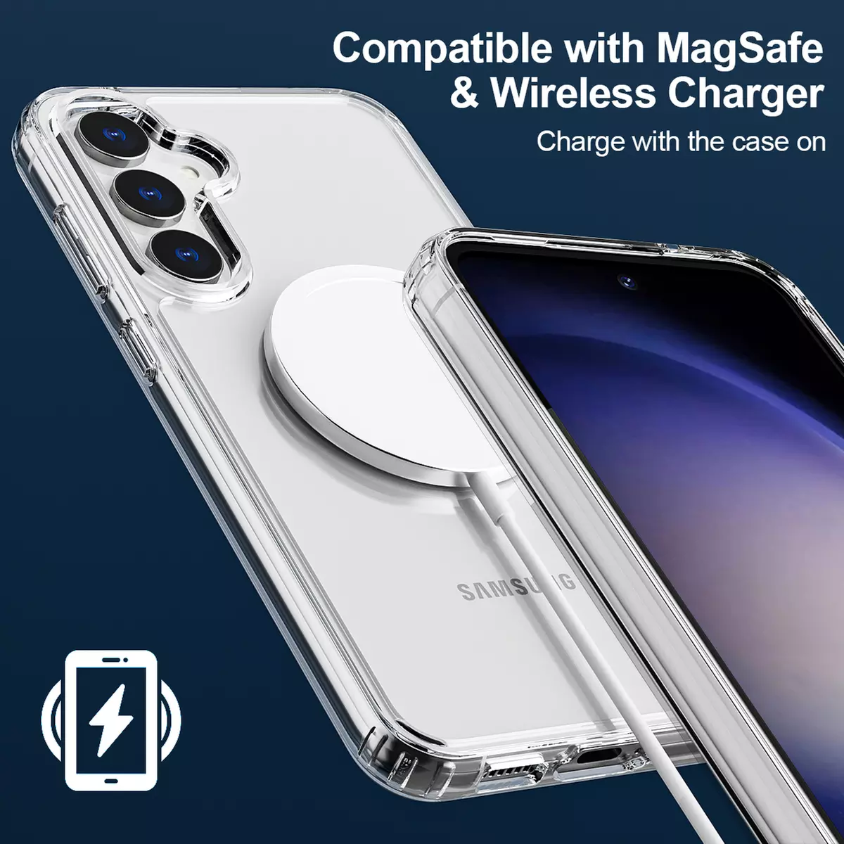 For Samsung Galaxy S23 FE 5G 2023 Case Clear Shockproof Protective Cover