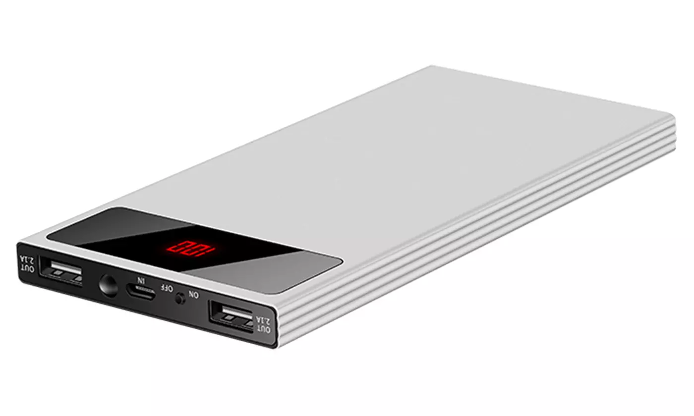 iMounTEK 20,000mAh Ultra-Thin Dual-USB Power Bank w/ Power Display & Flashlight