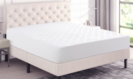 Lux Decor 16 In. Deep Pocket Mattress Pad Diamond Quilted Fitted Mattress Topper Twin