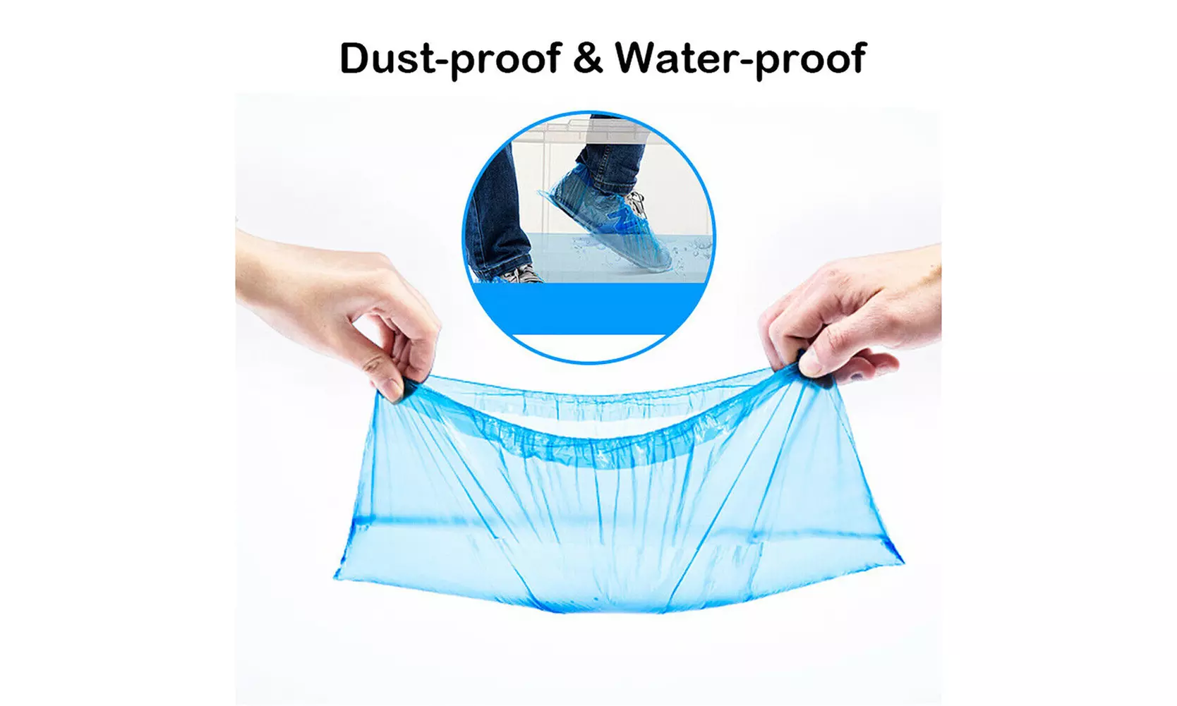 100-200 Disposable Anti Slip Boot Shoe Covers Overshoes Protective Waterproof