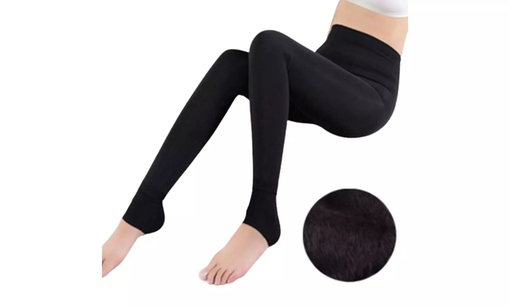 US 2-4 Pc Women High Waist Winter Warm Thick Fleece Lined Stretch Pants Leggings