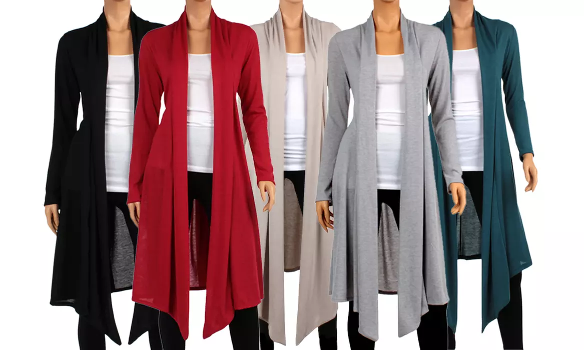 2-Pack Women's Knee Length Hacci Cardigan plus size Available-new - Primary Image