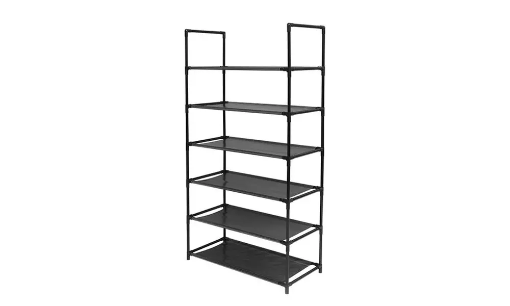 6-Tier Shoe Rack Shoes Storage Organizer Entryway Metal Shoe Holds - Primary Image