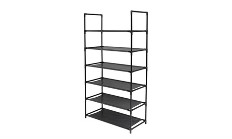 6-Tier Shoe Rack Shoes Storage Organizer Entryway Metal Shoe Holds