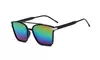 Double Beam Retro Big Frame Bright Color Sunglasses