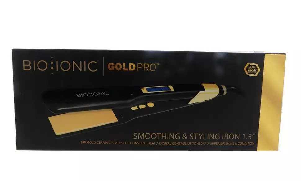 Bio Ionic Gold Pro Smoothing & Styling 1.5" Flat Iron - Second Medium